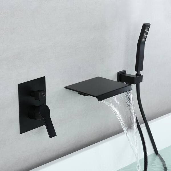 Aurora Decor Aca Single Handle Wall Mount Roman Tub Faucet With Hand Shower In Matte Black Valve Included Ad 88021b - Single Handle Wall Mount Roman Tub Faucet With Hand Shower Aurora Decor Aca Single Handle Wall Mount Roman Tub Faucet With Hand Shower In Matte Black Valve Included Ad 88021b - Single Handle Wall Mount Roman Tub Faucet With Hand Shower