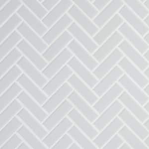 Retro Herringbone Gray 11 in. x 12 in. Porcelain Mesh-Mounted Mosaic Tile (13.8 sq. ft. / case)