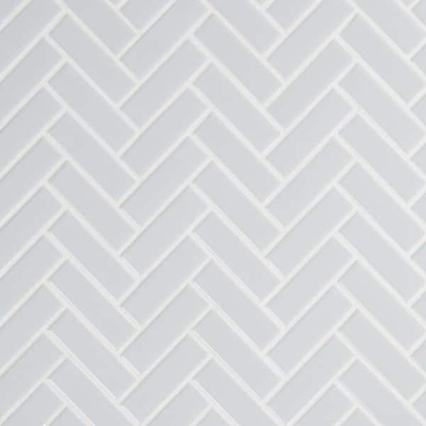 Msi Retro Gray Herringbone 13.75 In. X 13.75 In. Glossy Porcelain Patterned  Look Floor And Wall Tile (13.8 Sq. Ft./Case) Pt-Retgra-Hb - The Home Depot
