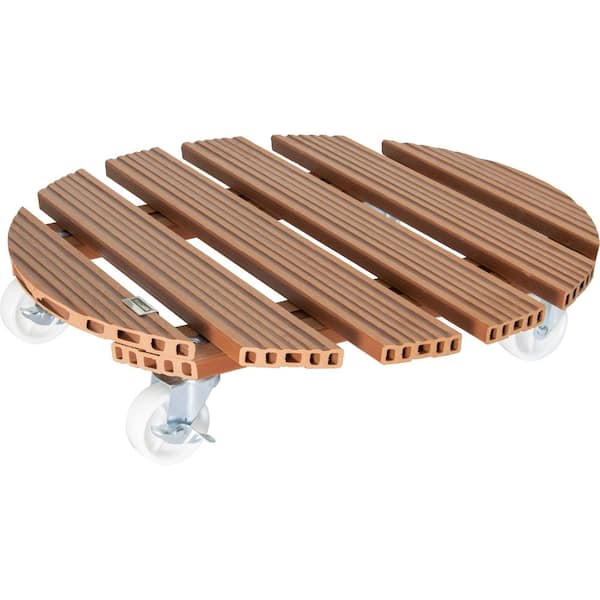 Wagner 20 in. Terra Cotta Extra Large Round WPC Plant Caddy