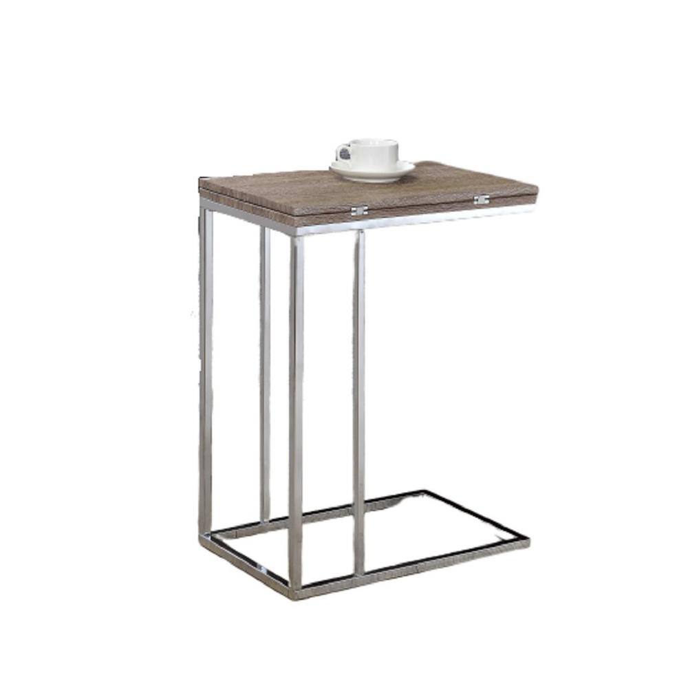47 in. Gray Rectangle Wood Coffee Table with Storage