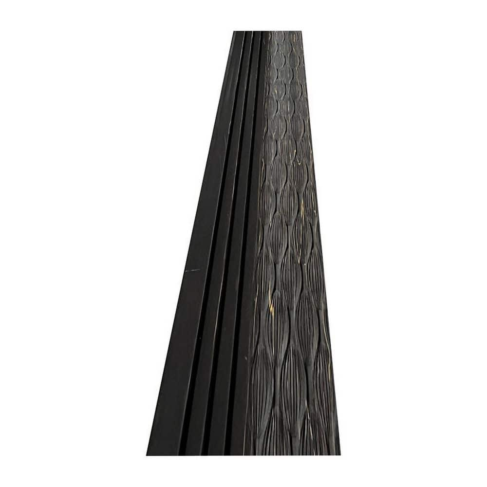 Ejoy 94.5 in. x 4.8 in. x 0.5 in. Acoustic Vinyl Wall Cladding Siding Board in DarkGrey Wood Grain Color (Set of 4-Piece)