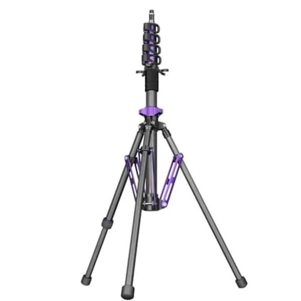 6.9 ft. Carbon Fiber Adjustable Tripod Light Stand with Quick-Flip Locks, 20 in. Folded, Studio & Outdoor Video Lighting