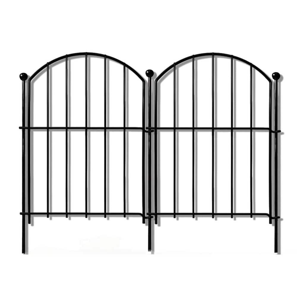 26 ft. x 17 in. Black Rustproof Steel Fence Panel (26-Pack), No Dig Fence Animal Barrier, Decorative Garden Fence price history on PriceWatchPro