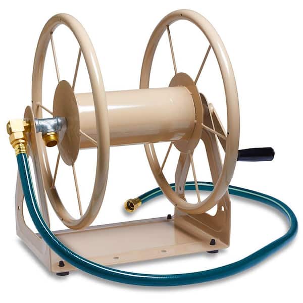 Portable Hose Pipe Reel Garden Hose Reels Wall Mount Garden Hose Reel Hose  Reel Metal for Window Cleaners and Domestic Use with Hose Spray and System  Parts (With 100m Hose) : 
