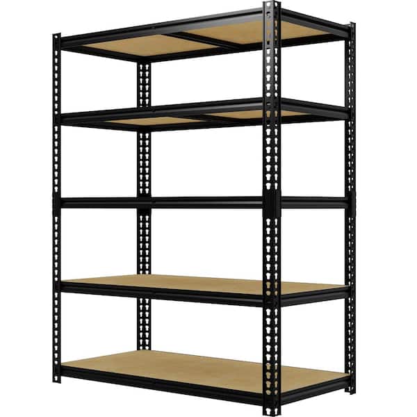 5-Tier Heavy Duty Garage Shelving Unit, 72 in. H Metal Storage Rack, 3050 lbs Capacity, Black
