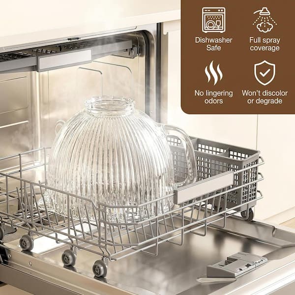 GVODE 2-Piece Glass Clear Mixing Bowl Set with KitchenAid Tilt