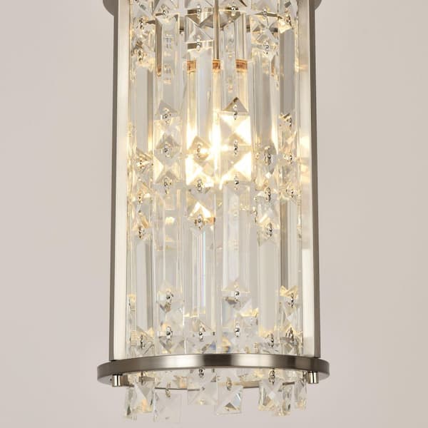 Henveton Jasslynn 60 Watt 1 Light Elegance Brushed Nickel Pendant