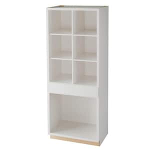 Avondale 36 in. W x 24 in. D x 96 in. H Ready to Assemble Plywood Shaker Open Pantry Kitchen Cabinet in Alpine White
