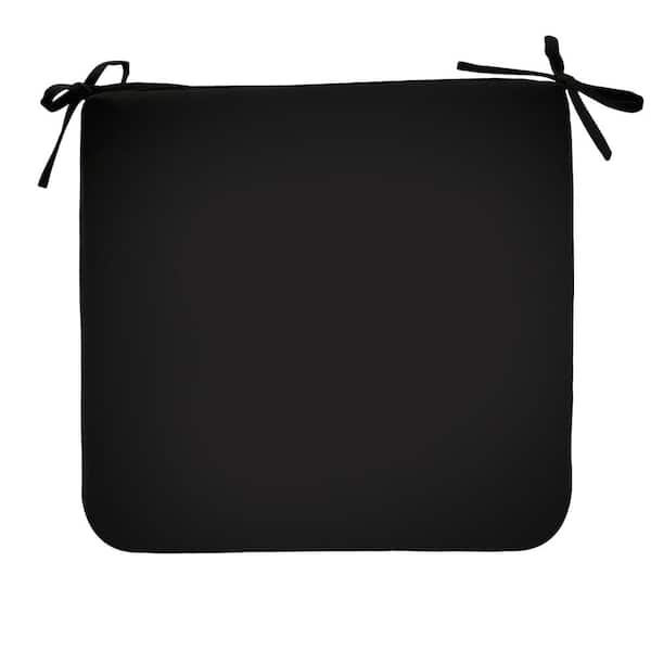 Habitat 19 in. L x 18 in. W Flora Outdoor Black Rectangular Seat Cushion