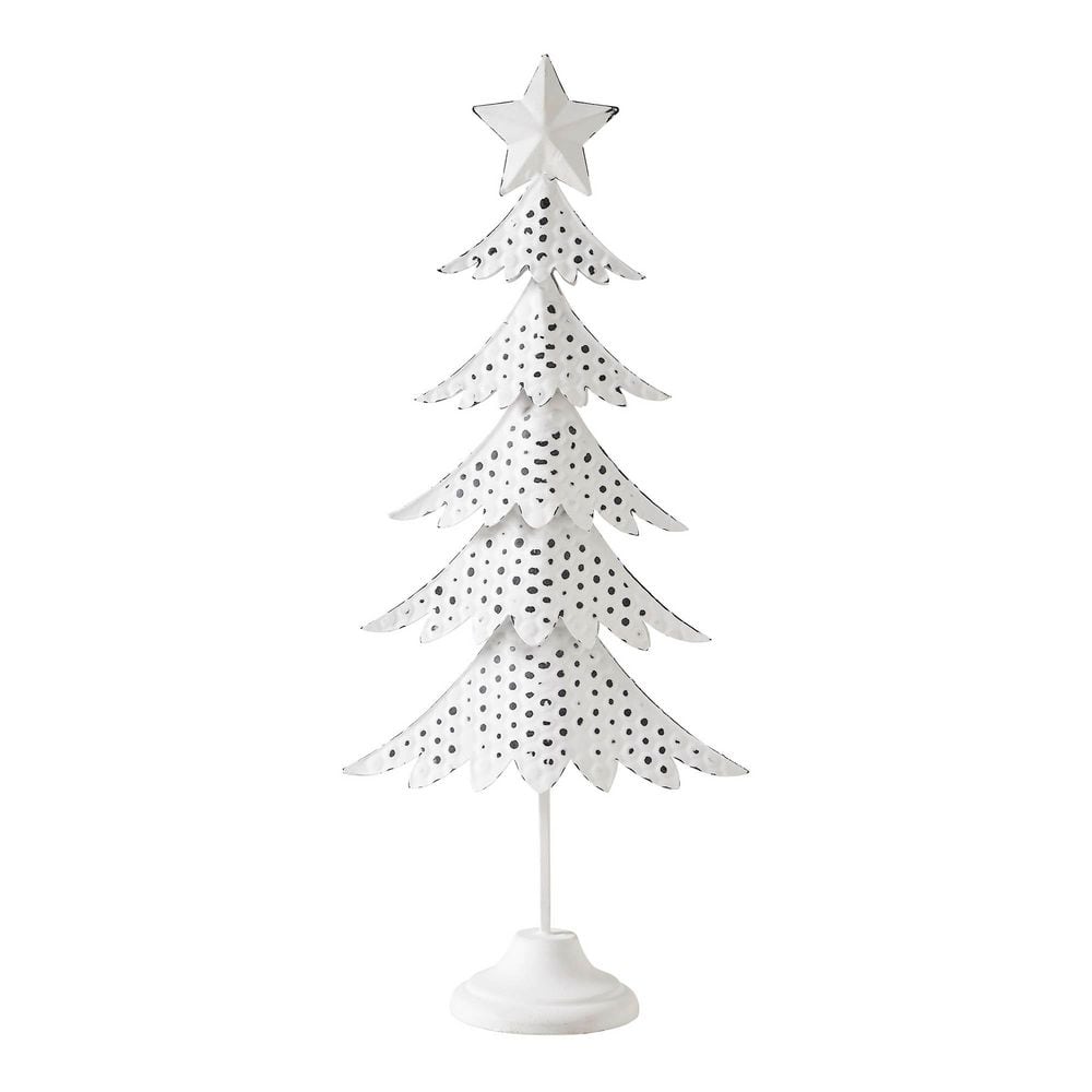 18 in. Antique White Metal Christmas Tree Figurine price history on PriceWatchPro