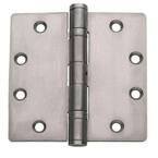 4.5 in x 4 in Stainless Steel Commercial Ball Bearing Non-Removable Pin With 5/32 in Hinge - Set of 3