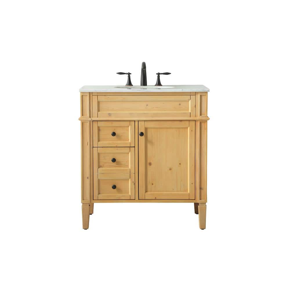 Timeless Home 32 in. W x 21.5 in. D x 35 in. H Single Bathroom Vanity in Na