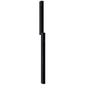 39 in. x 1 in. Black Galvanized Steel Fence Extension Leg for Decorative Screen Panel