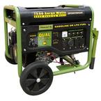 7,500/6,000-Watt Dual Fuel Powered Portable Generator with Electric Start and Runs on LPG or Regular Gasoline