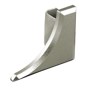 Dilex-AHKA Satin Nickel Anodized Aluminum 1/4 in. x 1/2 in. Metal Right End Cap