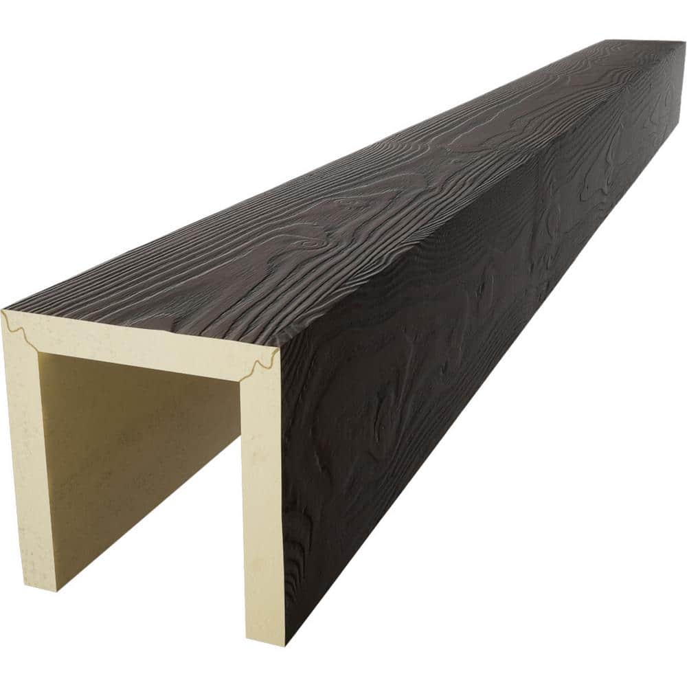 Hickory Finished Polyurethane U-Shaped Faux Wood Beam