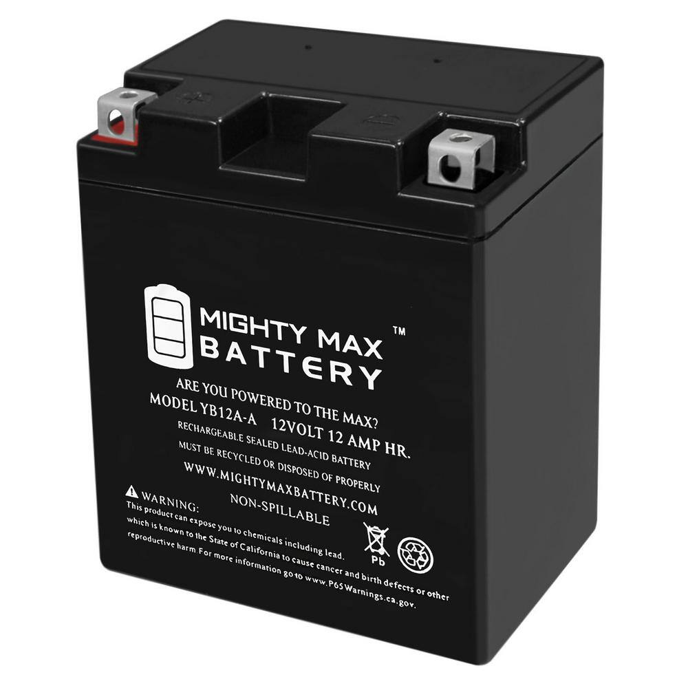Mighty Max YB14L-A2 12V 12Ah Battery - Replaces Kawasaki KZ1000-D, Z1-R (1978-1980)