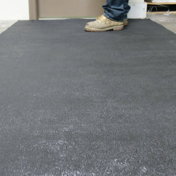 Rubber-Cal Recycled Flooring 1/4 in x 4 ft x 8 ft - Black Rubber Mats