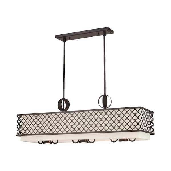 Arabesque 9 Light English Bronze Linear Chandelier