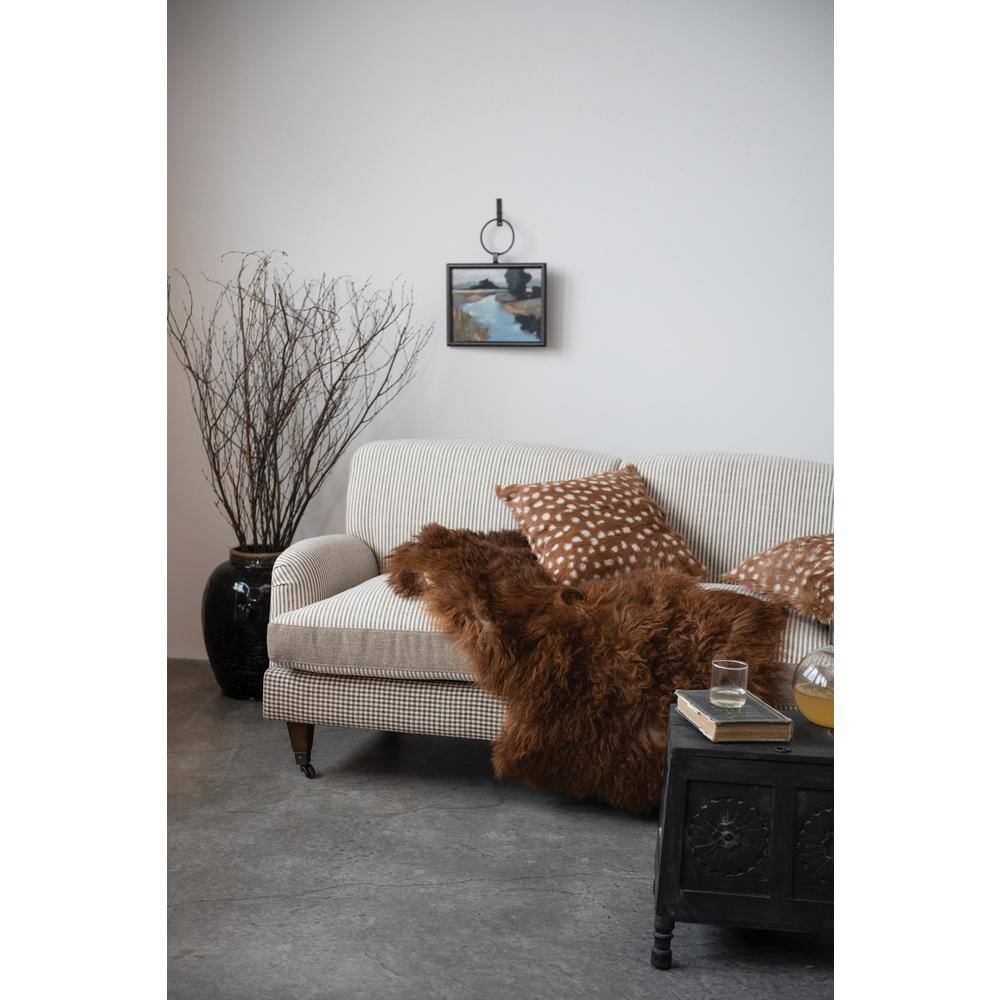 Metal and Wood Framed Multicolor Landscape Canvas Wall Art