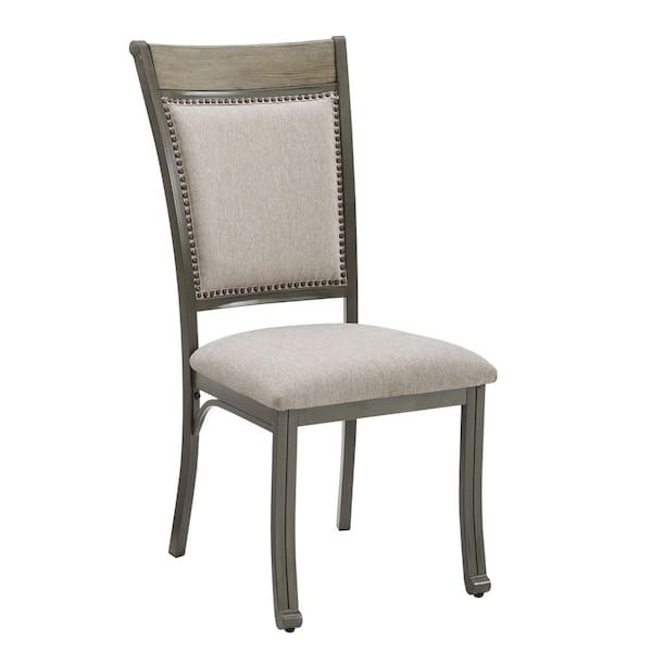 Powell Company Franklin Rustic Umber with Pewter Metal Dining Chairs (Set of 2)