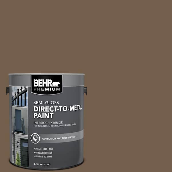 1 gal. #MS-46 Chestnut Brown Semi-Gloss Direct to Metal Interior/Exterior Paint
