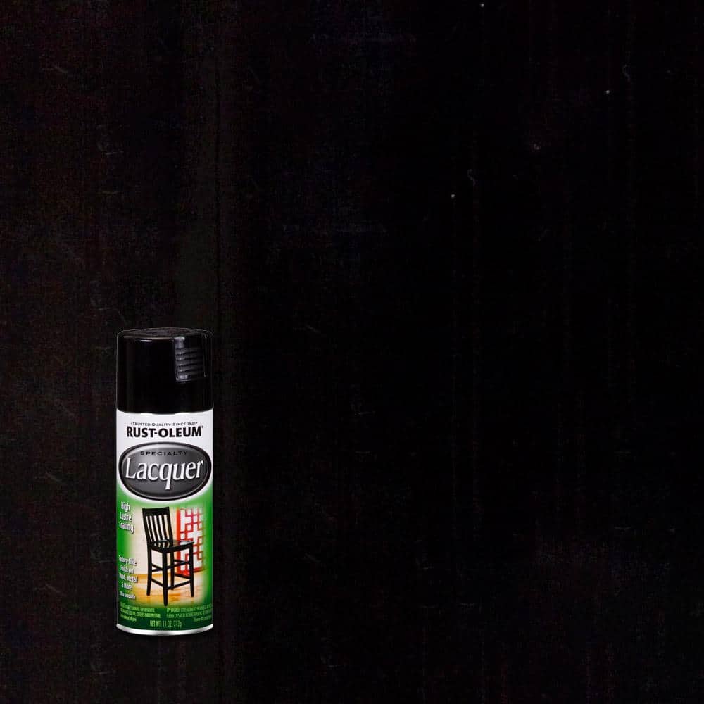Rust Oleum Specialty 11 Oz Gloss Black Lacquer Spray Paint The Home Depot