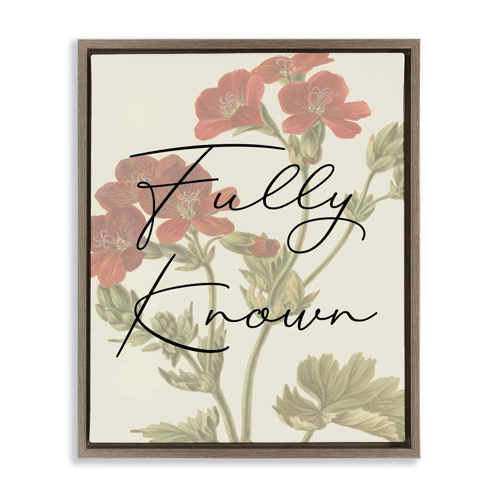 Fully Known on Floral by Daphne Polselli Brown Floater Frame Nature Graphic Art Print 21 in. x 17 in. price history on PriceWatchPro