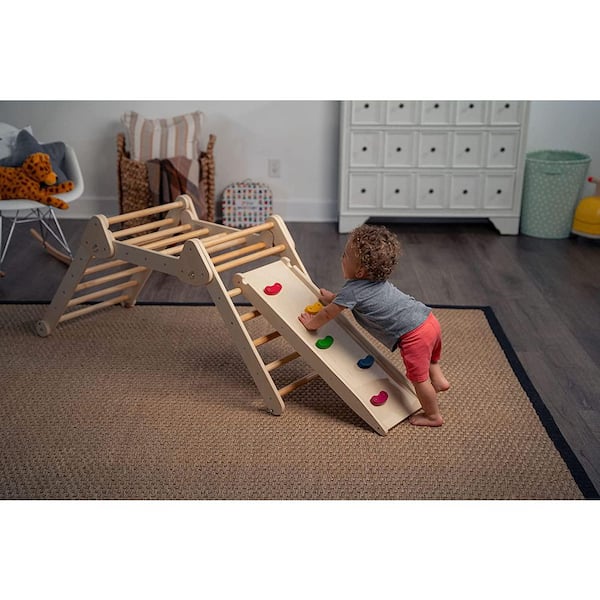 Waldorf Play Tower with Slide & Chalkboard