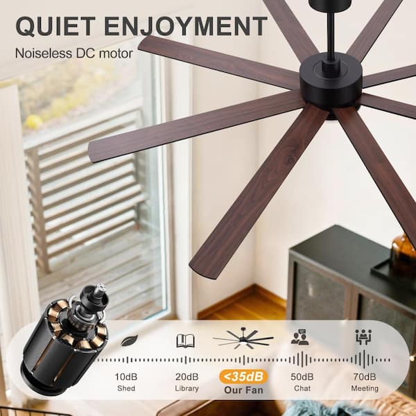 Flashwind 72 in. Integrated LED Ceiling Fan with Light Kit and