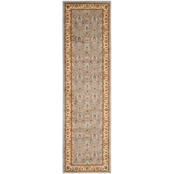 Lyndhurst Light Blue/Ivory 2 ft. x 19 ft. Border Runner Rug