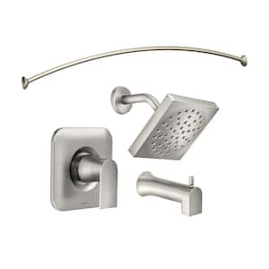 Genta Single-Handle 1-Spray Tub and Shower Faucet in Spot Resist Brushed Nickel (Valve Included)