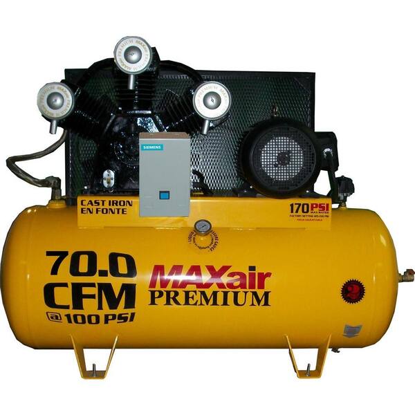 Maxair Premium Industrial 120-Gal. 15 HP Electric 575-Volt Single Stage 3-Phase Air Compressor