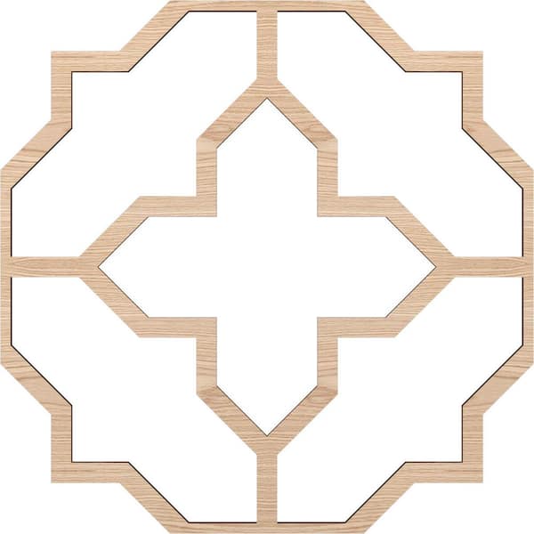 Large Laird Fretwork 3/8 in. x 6 ft. x 6 ft. Brown Wood Decorative Wall Paneling 1-Pack