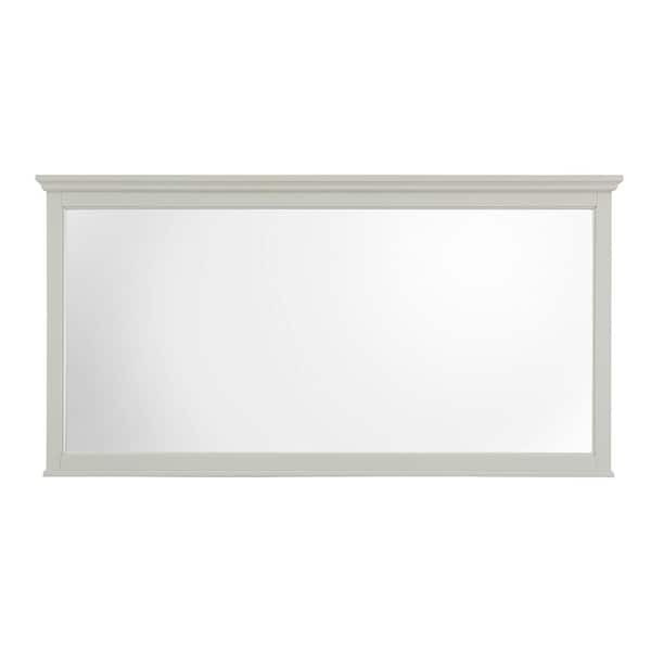 Home Decorators Collection Ashburn 60 in. W x 31 in. H Rectangular Wood Framed Wall Bathroom Vanity Mirror in Grey