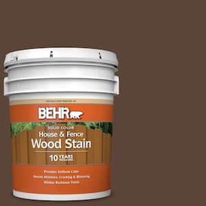5 gal. #N150-7 Chocolate Therapy Solid Color House and Fence Exterior Wood Stain