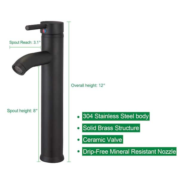 TOOLKISS 40.5 in. Black Stainless Steel Standing Wide Over Sink