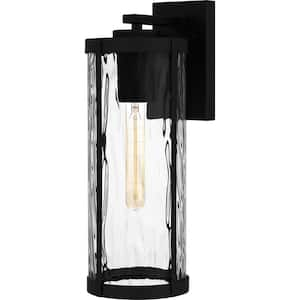 Culpo 1-Light Matte Black Outdoor Wall Lantern Sconce