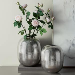 Rory Silver Streaks Aluminum Vase