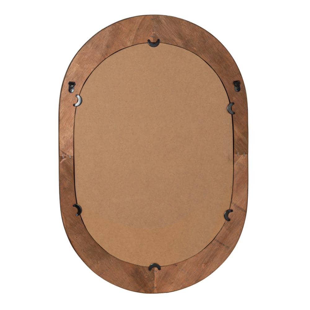 Natural Oval Bamboo and Rattan Wall Mirror