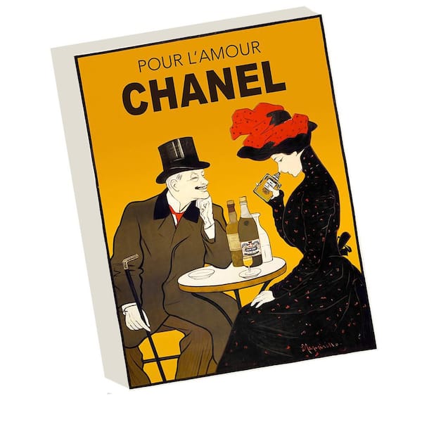 VENICE BEACH Collections Pour L'Amour Chanel by Grotto Studios 1-Piece Unframed Graphic Print Abstract Poster Art Print 24 in. x 18 in.