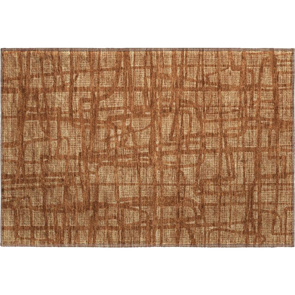 Mayfield Premium Machine Washable Abstract AMF2491 Paprika 2 ft. x 3 ft. Accent Rug price history on PriceWatchPro