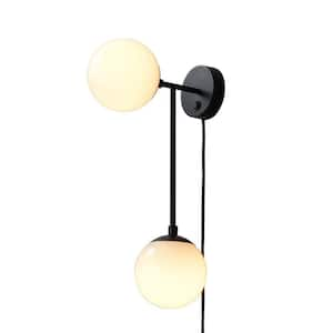 Duo Matte Black LED Sconce