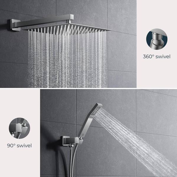 Shower Heads Derpras 8 Inch Round Rain Shower Head 304 Stainless Steel ...