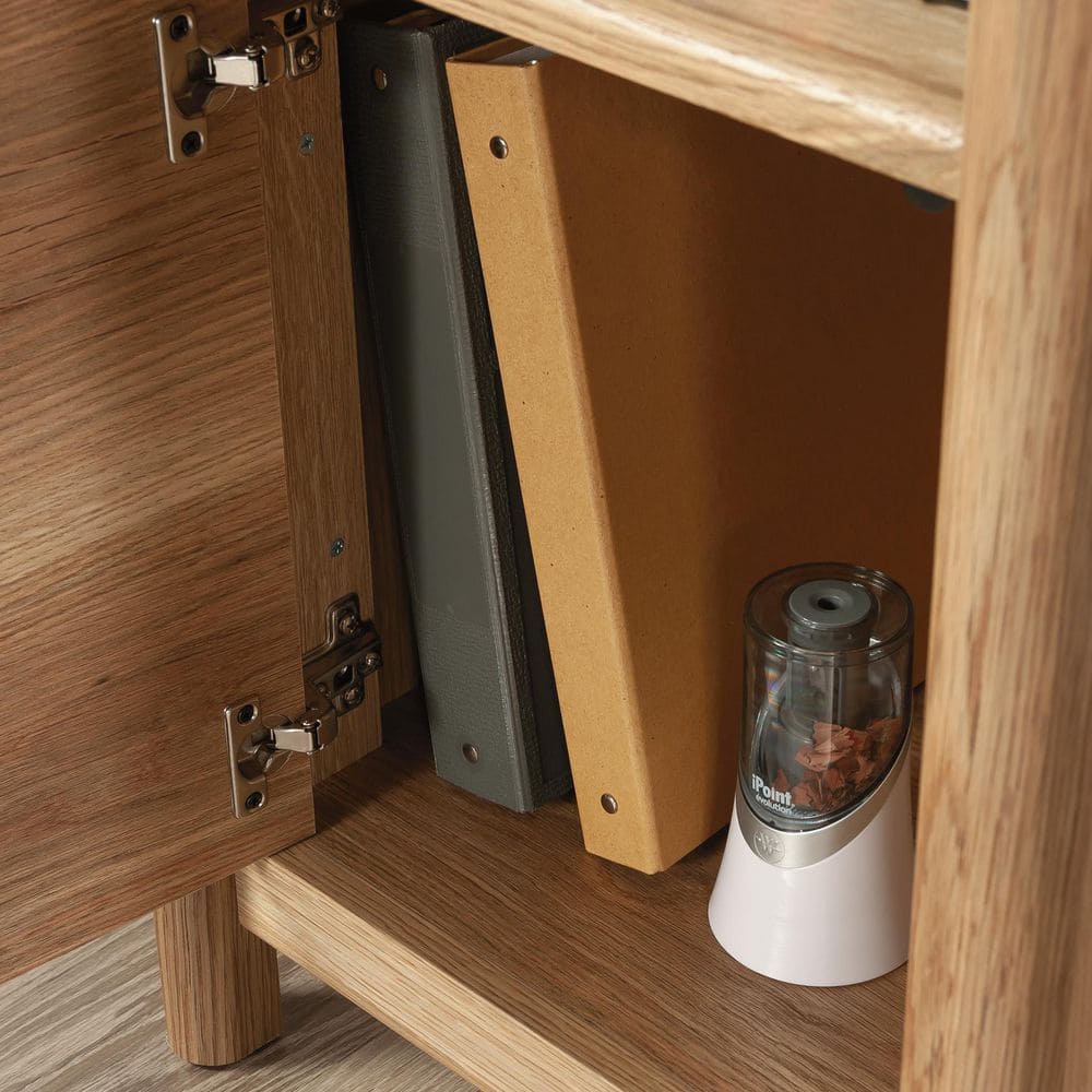 Timber Oak Computer Desk with Drawer and Keyboard Tray