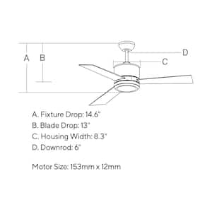 Vision II 42 in. Integrated LED Indoor Matte White Ceiling Fan with White Blades and Remote Control