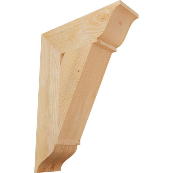 Ekena Millwork 6 in. x 28 in. x 20 in. Douglas Fir Traditional Rough Sawn Bracket