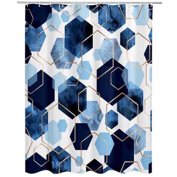72"L x 72"W Shower Curtain for Bathroom, Blue