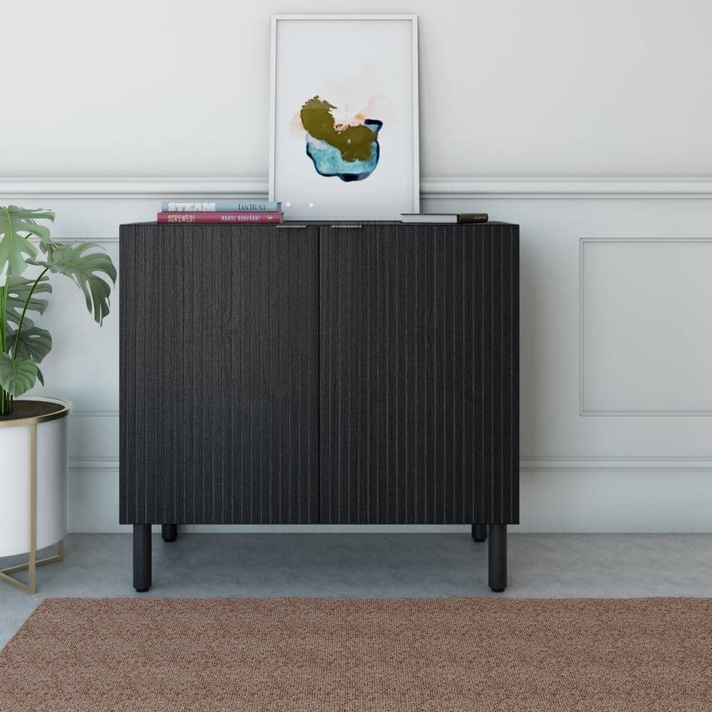 Merk Black 2-Door Cabinet